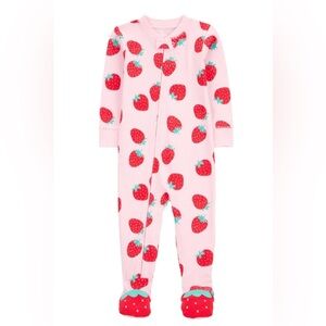 Carter’s Strawberry Print Pink Kids One Piece size 12 months
